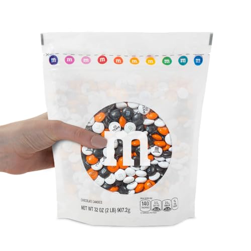 M&MS WORLD Basketball Milk Chocolate Candy, 2 lbs Bulk Candy for Basketball Party Decor, Gifts, Favors or Sports Theme Birthday