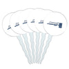 Brandeis University Secondary Logo Cupcake Picks Toppers Decoration Set of 6