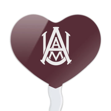 GRAPHICS & MORE Cupcake Picks Set of 6, Alabama A&M University Heart Decoration, Acrylic, One Size, Pepperdine University Color