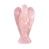 Earth Therapy Pocket Guardian Angel With Serenity Prayer Card - Pink Healing Stone Figurine - Rose Quartz