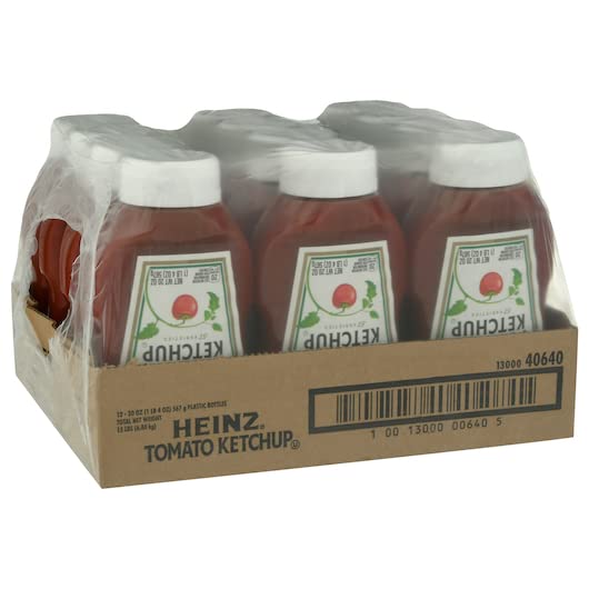 Heinz Easy Squeeze Tomato Ketchup,20 Ounce Bottle (Pack Of 12)