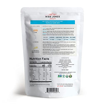 Miss Jones Baking Organic Yellow Cake And Cupcake Mix, Non-Gmo, Vegan-Friendly, Moist And Fluffy: Vanilla (Pack Of 6)