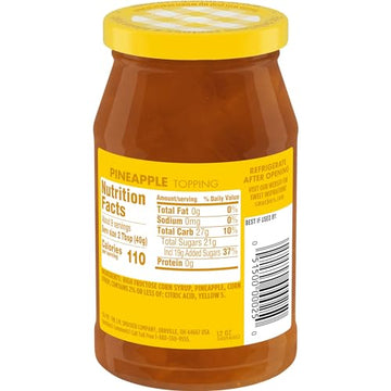 Smuckers Pineapple Topping, 12 Ounce (Pack of 6)