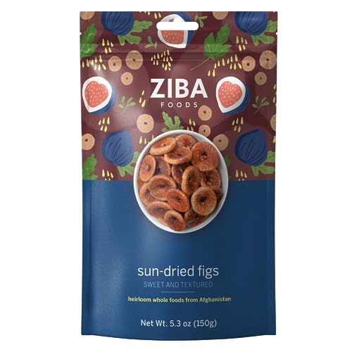 Ziba Foods Wild Grown Sun-Dried Figs | Non-GMO, Whole 30 Friendly & Paleo | Wild Grown Superfood Naturally High In Calcium Iron