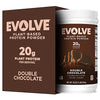 Evolve Plant Based Protein Powder, Double chocolate, 20g Vegan Protein, Dairy Free, No Artificial Flavors, Non-gMO, 3g Fiber, 1