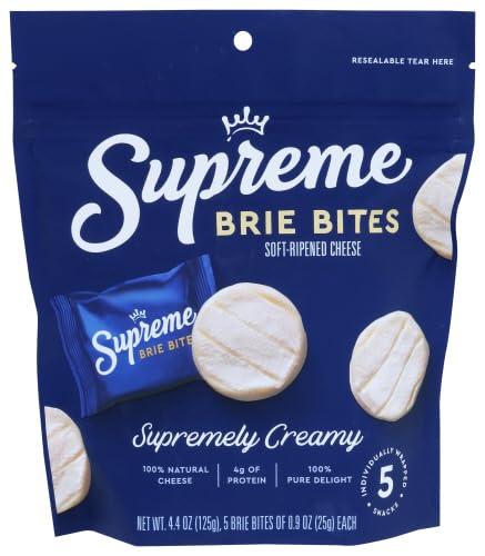 SUPREMEly Creamy Brie Bites (4.4 Ounce bag) 5 Brie Bites Per Order