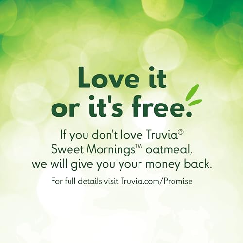 Truvia Sweet Mornings Original Instant Rolled Oat Oatmeal Packets, 12 G Protein, No Sugar Added (6 packets)