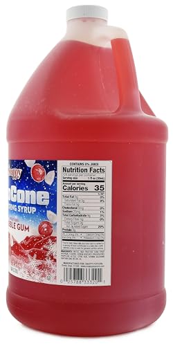 SNAPPY Popcorn Syrup, Bubble Gum Flavor, 128 Fl Oz (Pack of 1)