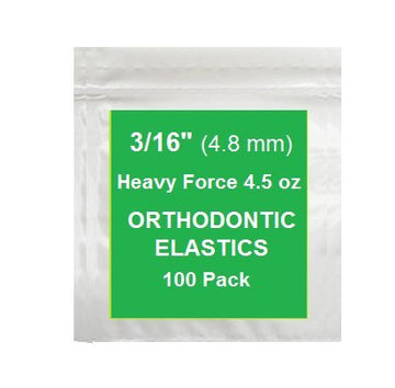 Prairie Horse Supply 3/16 Neon Orthodontic Elastic Rubber Bands, 100 Pack, Heavy Duty for Braces & Dreadlocks, Includes Free Placer