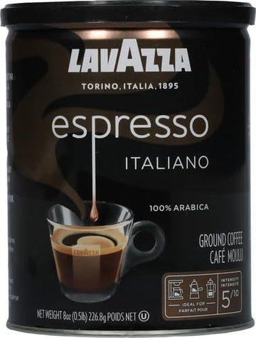 Lavazza Caffe Espresso Ground Coffee Blend, Medium Roast, 8 oz (Pack of 2)