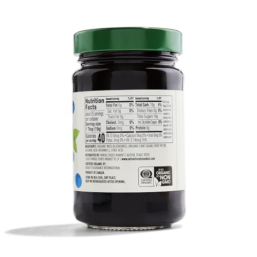 365 by Whole Foods Market, Organic Wild Blueberry Fruit Spread, 17 Ounce