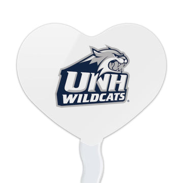 GRAPHICS & MORE Cupcake Toppers Set of 6, Acrylic Heart Decoration Picks, One Size, University of New Hampshire