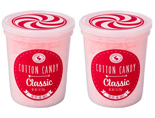 Classic Pink Gourmet Flavored Cotton Candy (2 Pack) - Unique Idea For Holidays, Birthdays, Gag Gifts, Party Favors