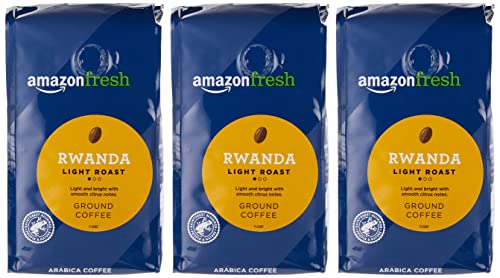Large Online Retailer Fresh, Rwanda Ground Coffee, Light Roast, 12 Ounce (Pack Of 3)