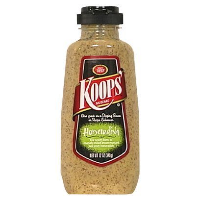 Koops Horseradish Mustard, 12-Ounce Squeeze Bottles (Pack of 12)