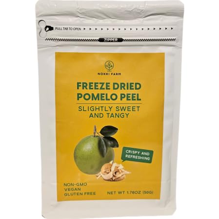 Pack of 1 NOKKI FARM Premium Dried Pomelo Peel | Crunchy | Slightly sweet and tangy | 50g