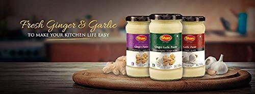 Shan Garlic Paste 24.69 Oz (700G) - Fresh Ground Garlic Cooking Paste In Airtight Glass Jar | Organic Minced Garlic For Flavorful Dishes - Vegetarian Friendly (Pack Of 6)
