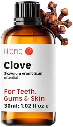 Hana Clove Oil For Tooth Aches & Pain - 100% Pure And Natural Clove Essential Oil - Therapeutic Grade Clove Oil Essential Oil -