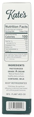 KATES BUTTER Homemade Unsalted Butter, 16 OZ