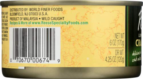 Reese Lump Style Crabmeat, 6-Ounces