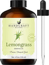 Handcraft Lemongrass Essential Oil - 100% Pure And Natural - Premium Therapeutic Grade With Premium Glass Dropper - Huge 4 Fl. O