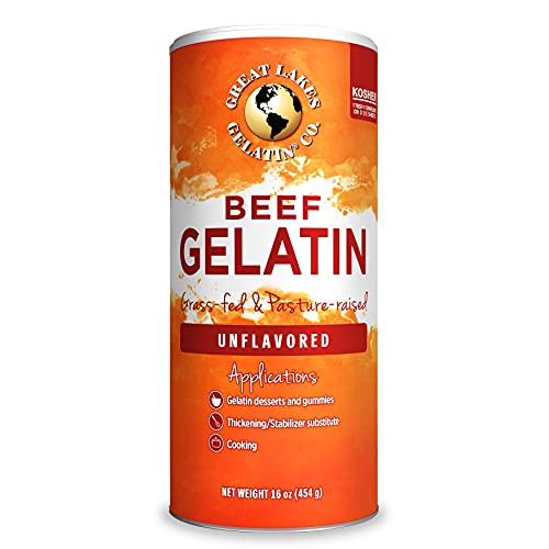 Great Lakes, Beef Gelatin, 16 Oz Can Kosher, Paleo-Friendly, Keto Certified, Gluten Free, Non-Gmo