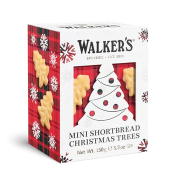 Walkers Christmas Shortbread Cookies, 15.9 oz, 3 Boxes, Includes Mini Tree-Shaped Christmas Cookies