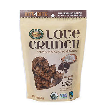 Love Crunch Organic Dark Chocolate Macaroon Granola, 11.5 Ounce, Non-Gmo, Fair Trade, By Natures Path