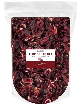 Zavbe Hibiscus Tea 5Lbs Dried Hibiscus Flower Perfect For Hibiscus Tea Loose Leaf, Flor De Jamaica, Cut And Sifted Packaged In R
