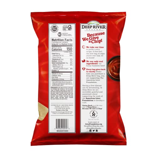 Deep River Snacks Mesquite Bbq Kettle Cooked Potato Chips, Healthy Snacks For Parties & Get Together, Bbq Chips No Artificial Flavors, 8 Ounce (Pack Of 12)