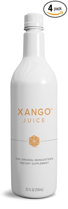 XANGO Mangosteen Juice 750 ml, 4-Pack - Refreshing Antioxidant Drink, Model XA