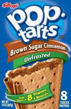 Kellogg'S, Pop-Tarts, Unfrosted Brown Sugar Cinnamon, 8 Count, 14Oz Box (Pack Of 6)