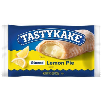 Tastykake Glazed Lemon Pie, 4.5 oz, Individual Wrapped Snack (Pack of 6)