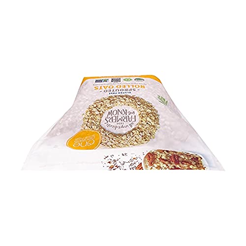 Gourmet Kitchn One Degree Organic Sprouted Rolled Oats, 3 Pack (5 lb Each Pouch, 15 lbs Total) - Family Size - Gluten-Free, Non-