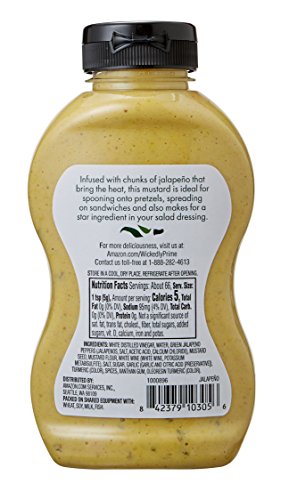 Wickedly Prime White Wine Jalapeno Mustard, 11.75 Ounce, Pack of 1