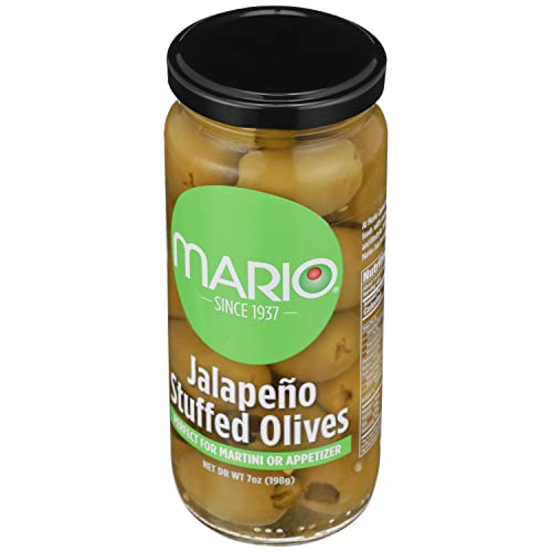 Mario Camacho Stuffed Olives, Jalapeno, 7 Ounce, Pack of 1