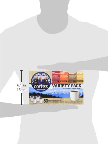 Founding Fathers Coffee Single Serve Pods, Variety Pack, 80 Count for Keurig 2.0