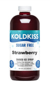 KoldKiss Sugar Free Strawberry Shaved Ice, Hawaiian Shaved Ice & Snow Cone Syrup - 16 Fl Oz Pints | Perfect for Parties, Milksha
