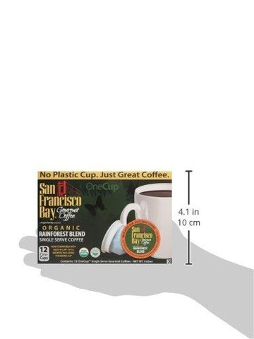 San Francisco Bay Coffee Onecup, Organic Rainforest Blend, 12 Count