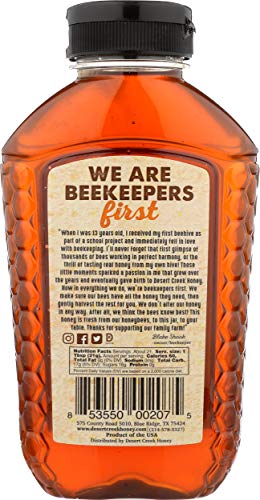 Raw, Unfiltered, Unpasteurized Texas Honey By Desert Creek Honey 1Lb (16Oz) Non-Gmo, Kosher