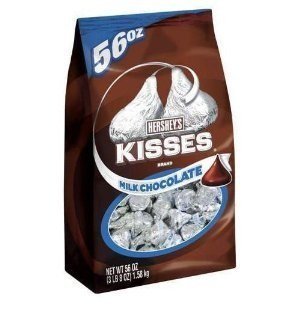 Hersheys Milk Chocolate Kisses, 56 Ounce Bag (330 Pieces) (4 Pack)