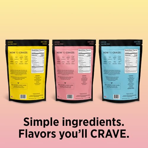 Craize Sweet Flavor Variety Pack | 2X Sweet Corn, 2X Coconut, 2X Guava Crisps | Gluten Free, Vegan, Kosher, Toasted Corn Ers | 6 Pack, 4 Oz Each