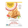 Simple Mills Almond Flour Crackers, Sundried Tomato & Basil, Gluten Free, Flax Seed, Sunflower Seeds, Corn Free, Good For Snacks