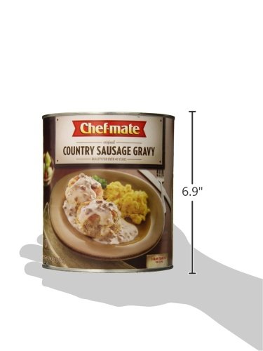 Chef-mate Country Sausage Gravy, Breakfast Sausage, Biscuits and Gravy, 6 lb 9 oz, #10 Can (Pack of 2)