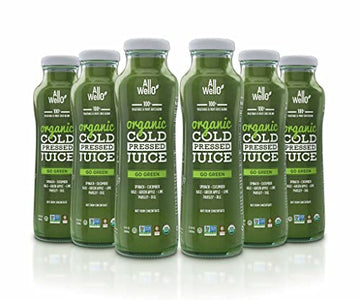 ALLWELLO Organic Cold Pressed Juice Drinks with Real Fruits and Vegetables Gluten Free Non-GMO Healthy Juices No Preservatives N