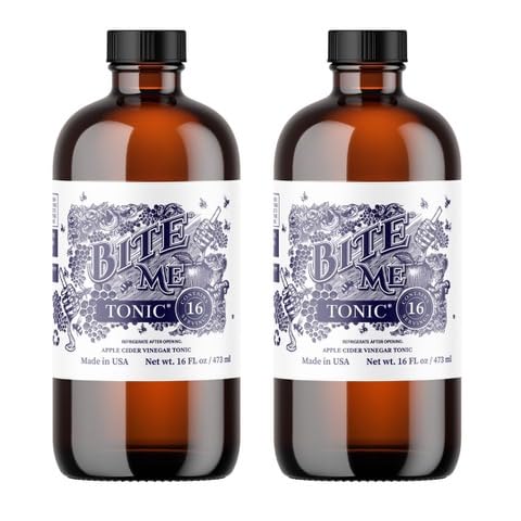 Bite Me Apple Cider Vinegar Tonic with Manuka Honey, 16 Fl Oz (Pack of 2)