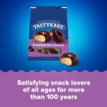 Tastykake Mini Donuts Variety Pack, Lemon, Powdered, Cinnamon, Frosted Flavors, 10 oz Bags