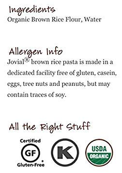 Jovial Brown Rice Pasta Organic Gluten Free -- 12 Oz