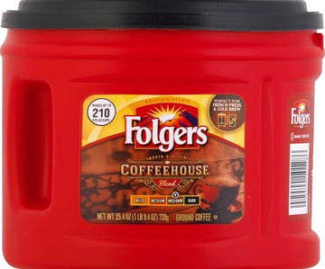 Folgers Coffeehouse Blend Coffee, Medium Dark Ground Coffee, 25.4 Ounces