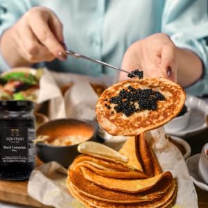 Agustson Black Lumpfish Caviar Roe, 12 Ounce